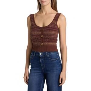 NEW L'AGENCE galene knit tank in natural multi